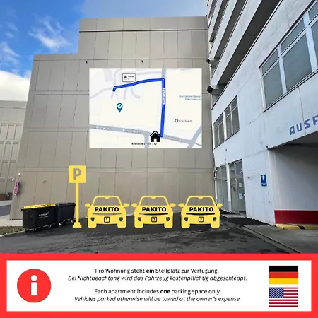 Pakito Zentrum - Workstation - Stilvoll & Komfortabel - Parkplatz Appartement